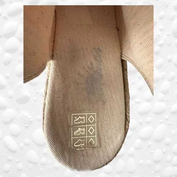 ESPEDRILLES FLORAL CANVAS Peep-toe Cut-out back. Size 8 1/2 (41) Euro - Picture 9 of 9